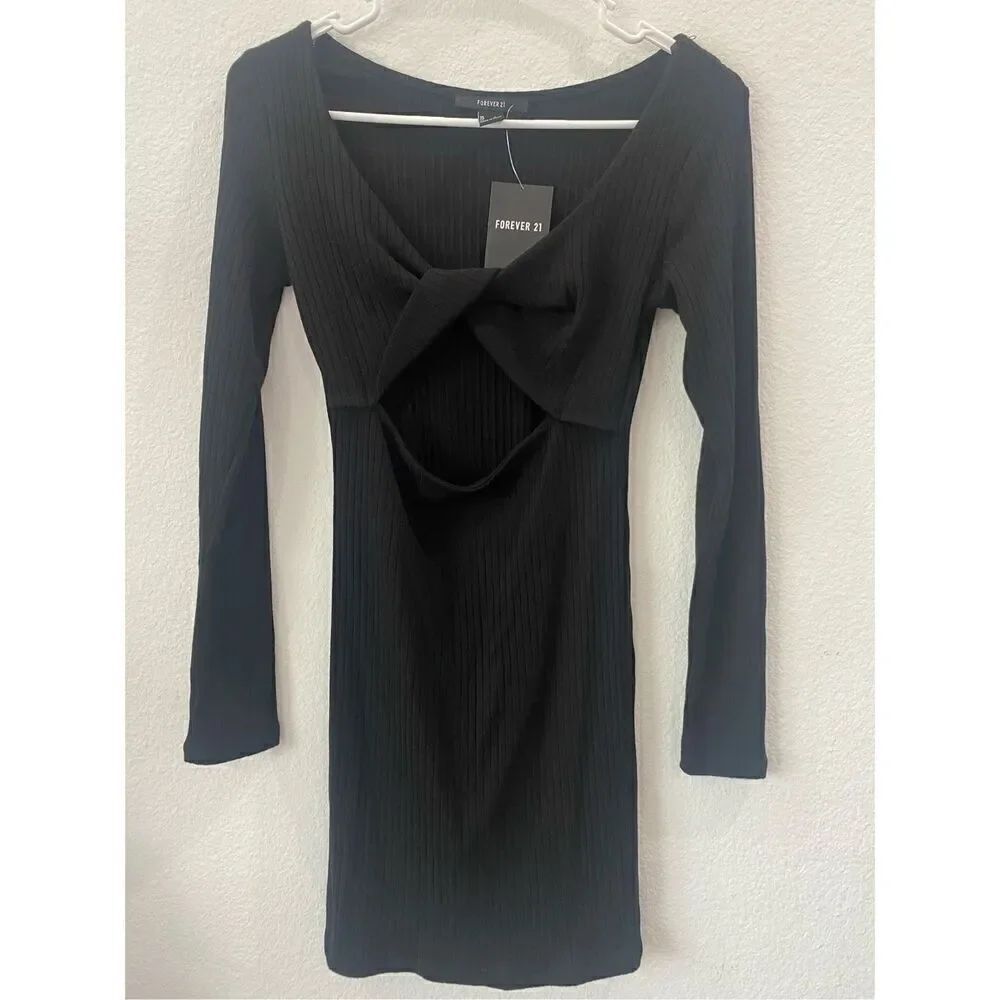 Forever 21 Nwt Black Cut Out Dress Size S